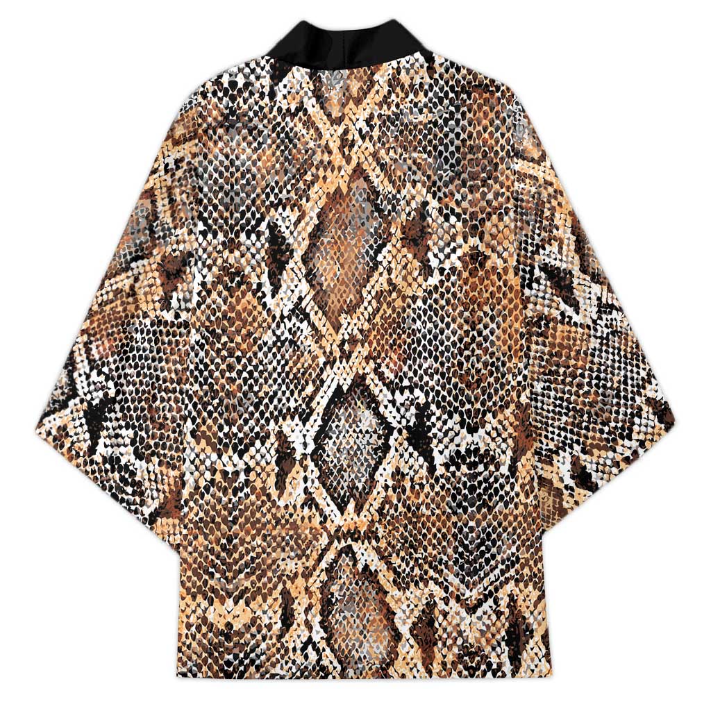 African Wild Animal Skins Kimono Vintage Snake Skin Pattern