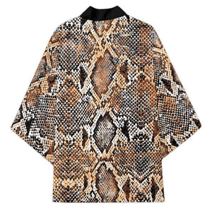 African Wild Animal Skins Kimono Vintage Snake Skin Pattern