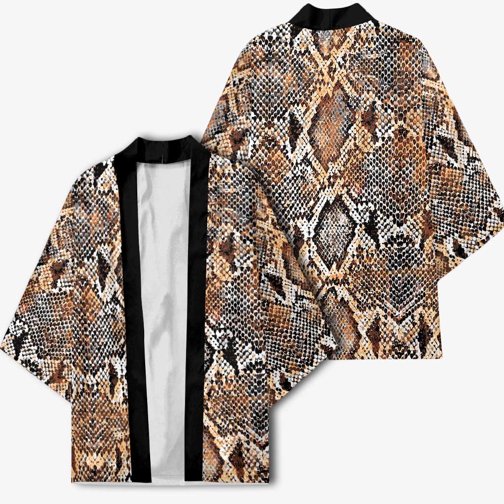 African Wild Animal Skins Kimono Vintage Snake Skin Pattern