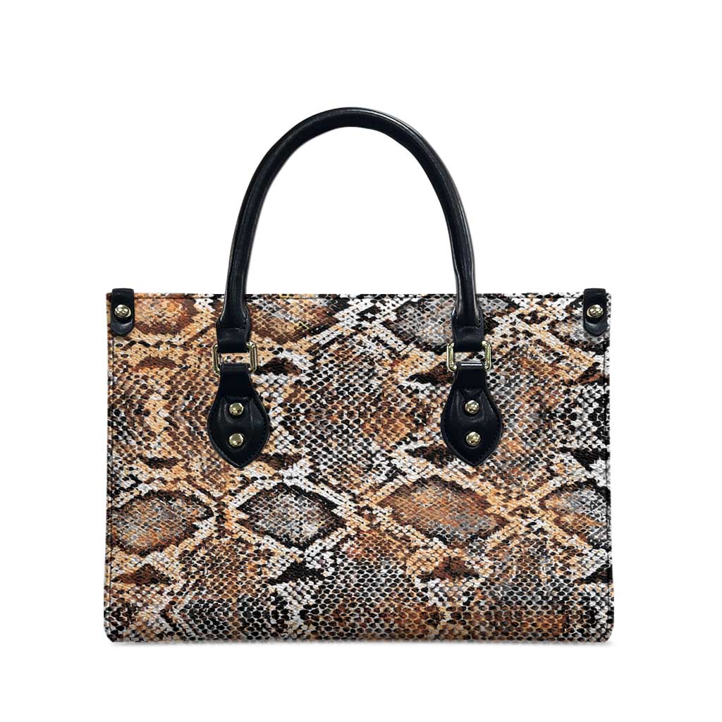 African Wild Animal Skins Leather Bag Vintage Snake Skin Pattern