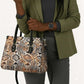 African Wild Animal Skins Leather Bag Vintage Snake Skin Pattern