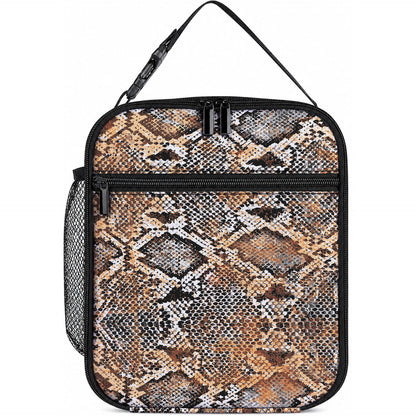 African Wild Animal Skins Lunch Bag Vintage Snake Skin Pattern