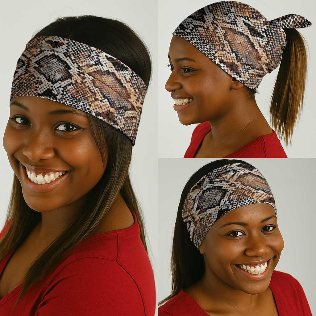 African Wild Animal Skins Neck Gaiter Vintage Snake Skin Pattern LT9