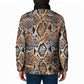 African Wild Animal Skins Padded Jacket Vintage Snake Skin Pattern