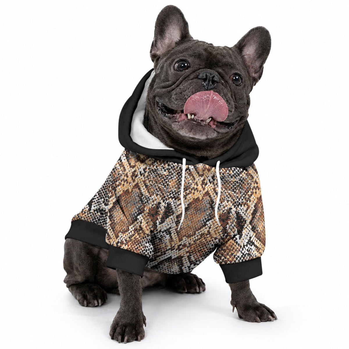African Wild Animal Skins Pet Hoodie Vintage Snake Skin Pattern