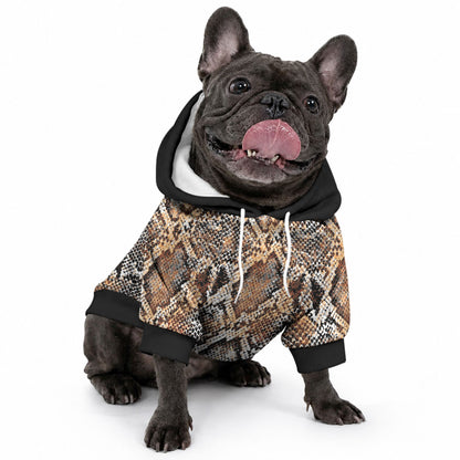 African Wild Animal Skins Pet Hoodie Vintage Snake Skin Pattern