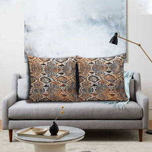 African Wild Animal Skins Pillow Cover Vintage Snake Skin Pattern