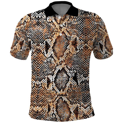 African Wild Animal Skins Polo Shirt Vintage Snake Skin Pattern - African Pride