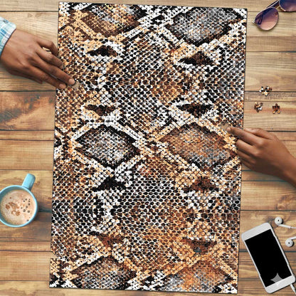 African Wild Animal Skins Puzzle Vintage Snake Skin Pattern
