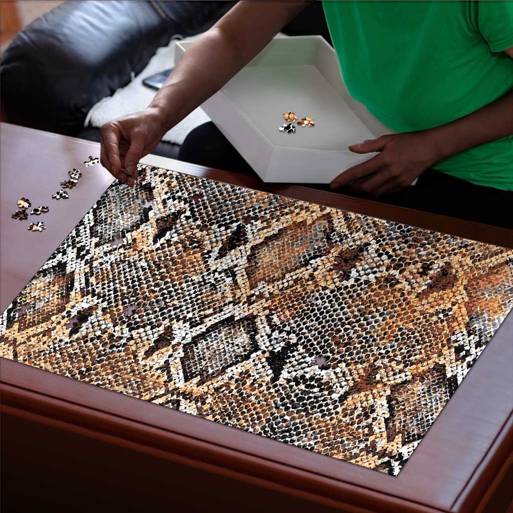 African Wild Animal Skins Puzzle Vintage Snake Skin Pattern