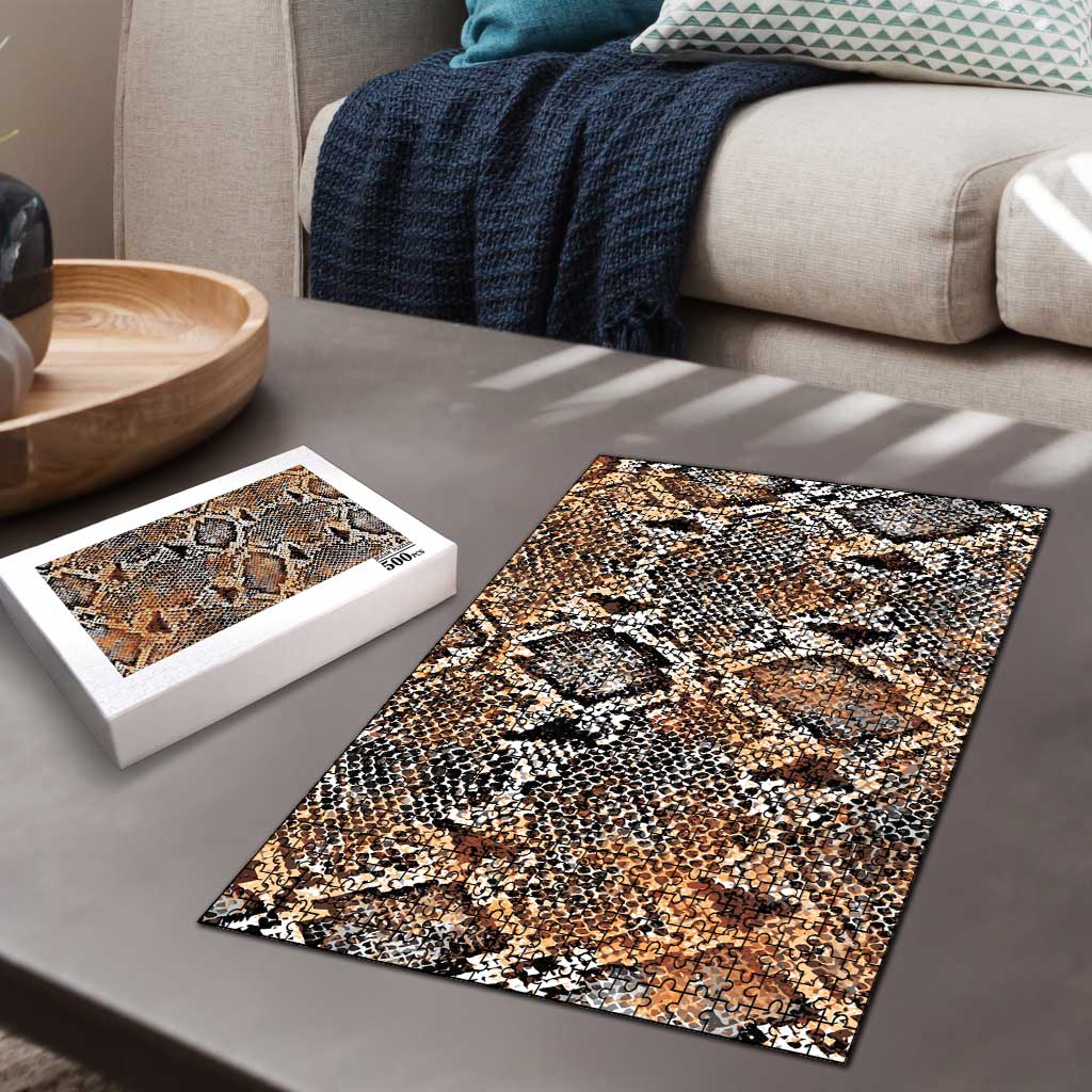 African Wild Animal Skins Puzzle Vintage Snake Skin Pattern