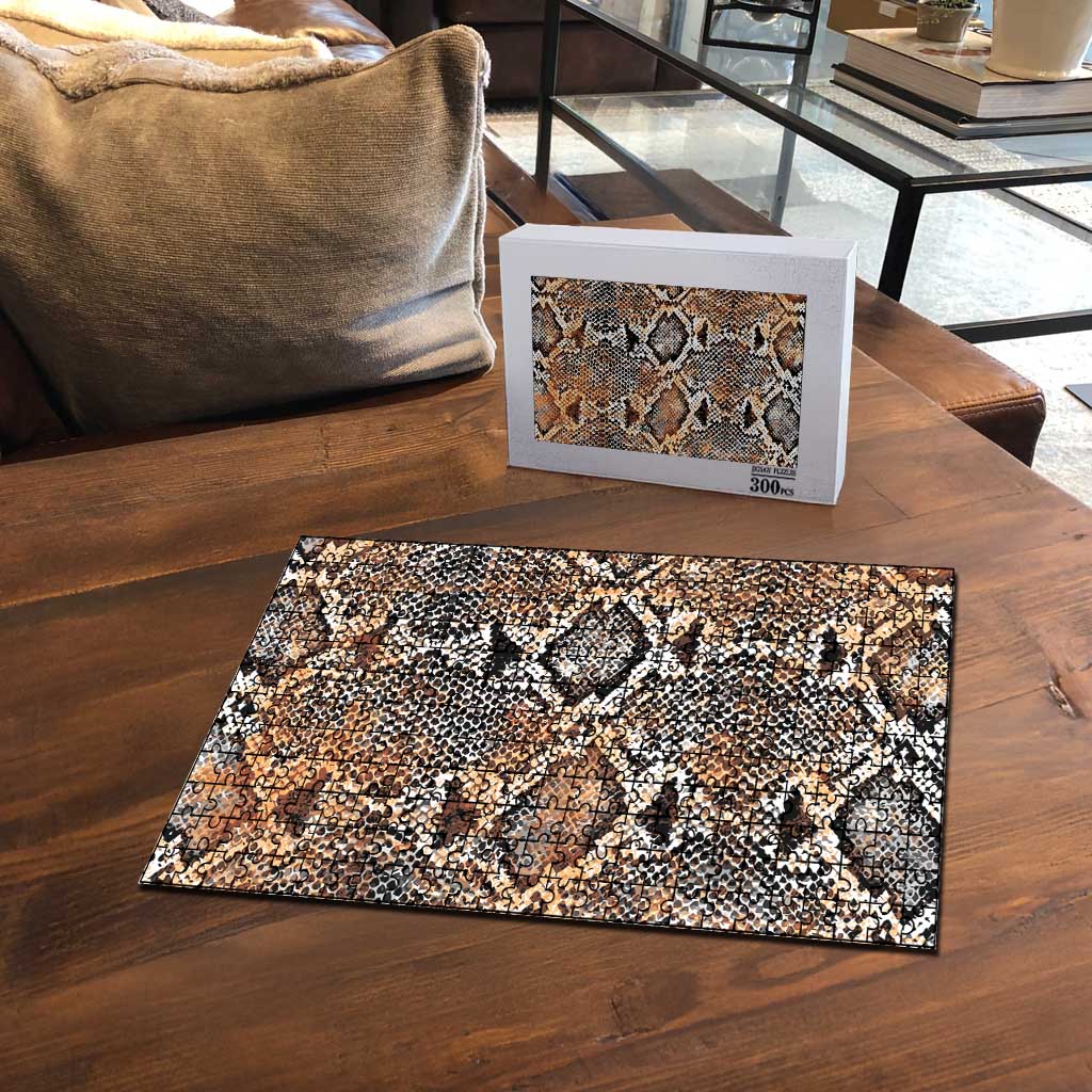 African Wild Animal Skins Puzzle Vintage Snake Skin Pattern