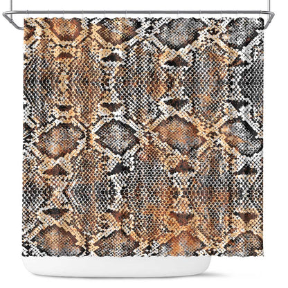 African Wild Animal Skins Shower Curtain Vintage Snake Skin Pattern - African Pride