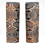 African Wild Animal Skins Skinny Tumbler Vintage Snake Skin Pattern - African Pride