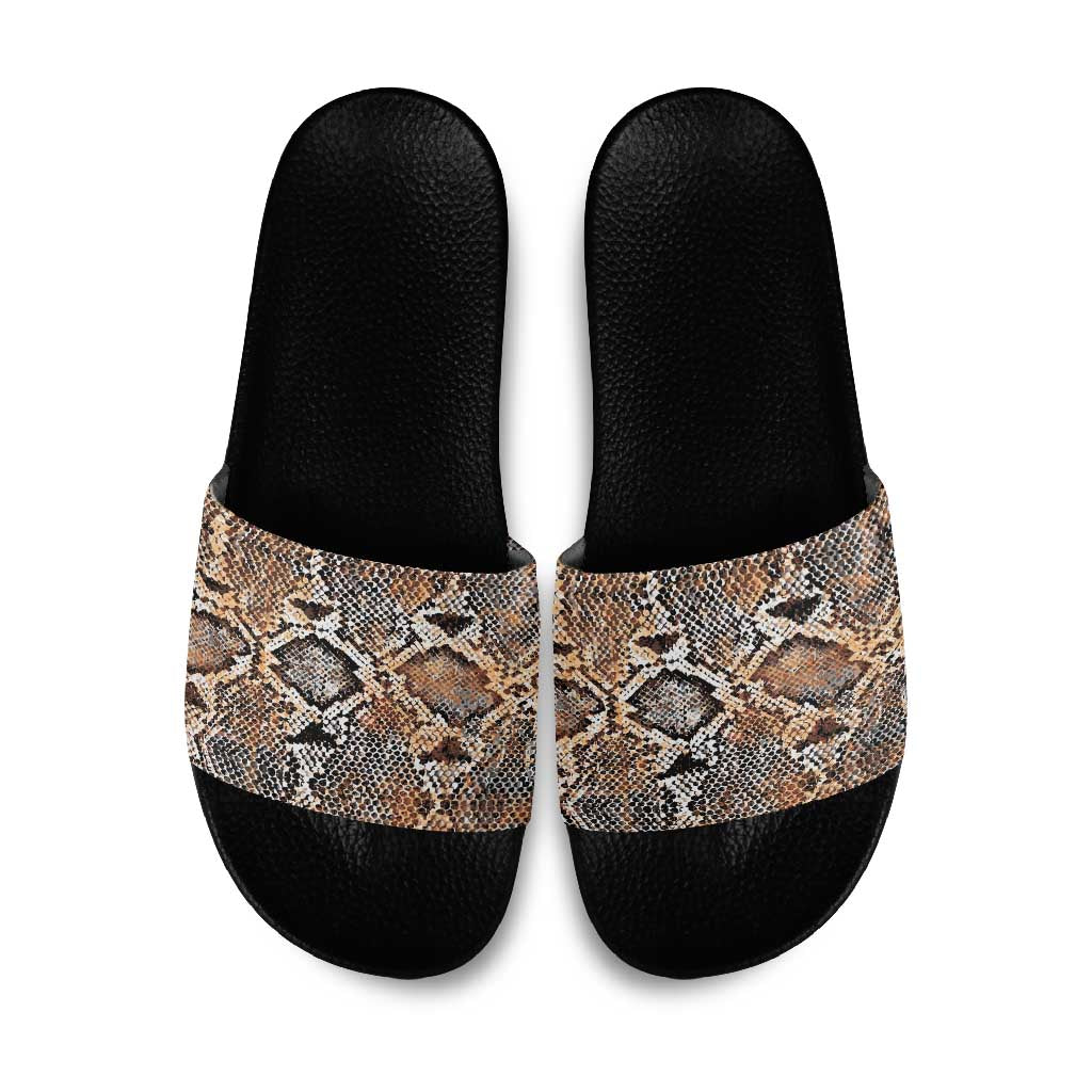 African Wild Animal Skins Slide Sandals Vintage Snake Skin Pattern
