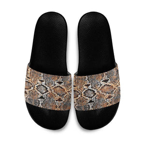 African Wild Animal Skins Slide Sandals Vintage Snake Skin Pattern