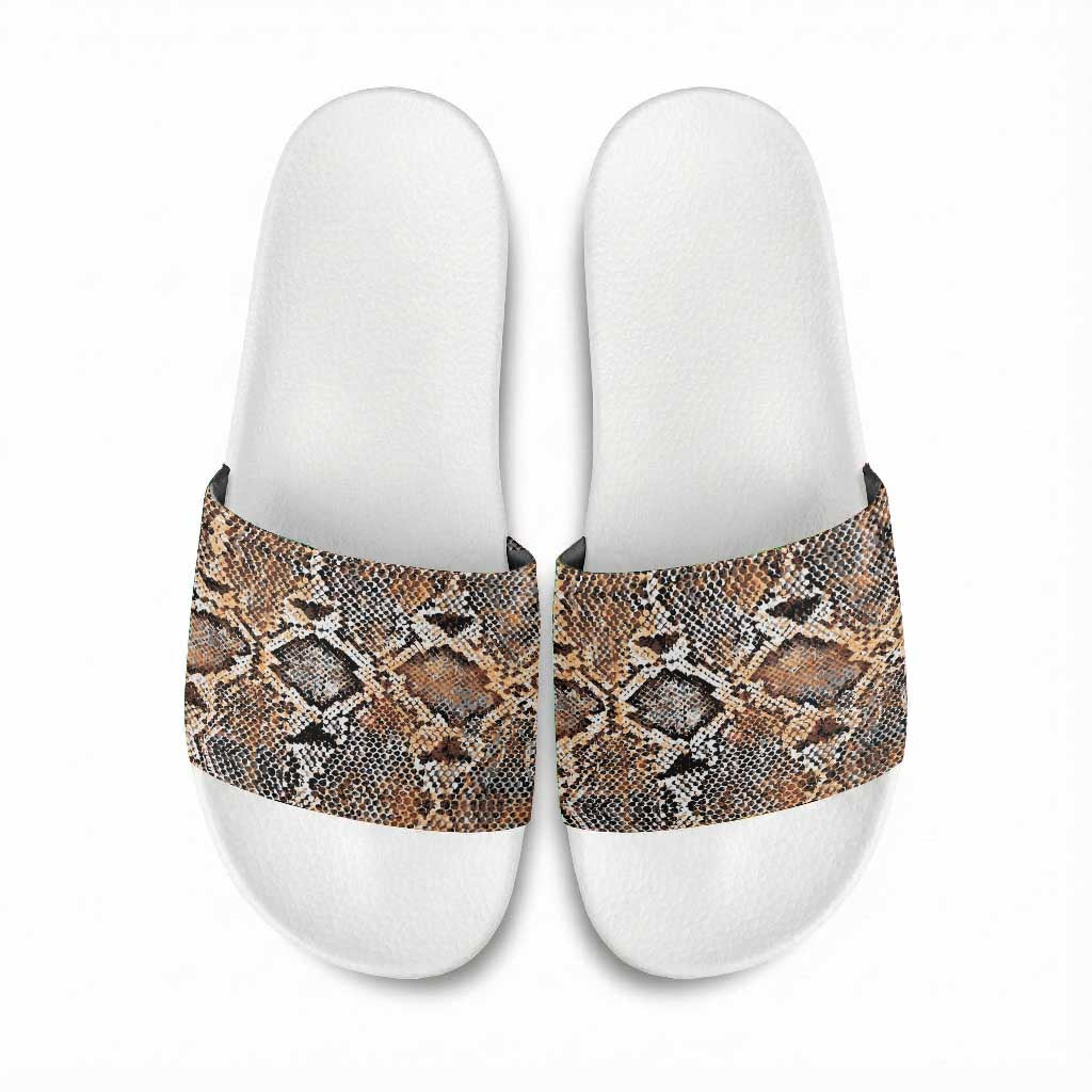 African Wild Animal Skins Slide Sandals Vintage Snake Skin Pattern