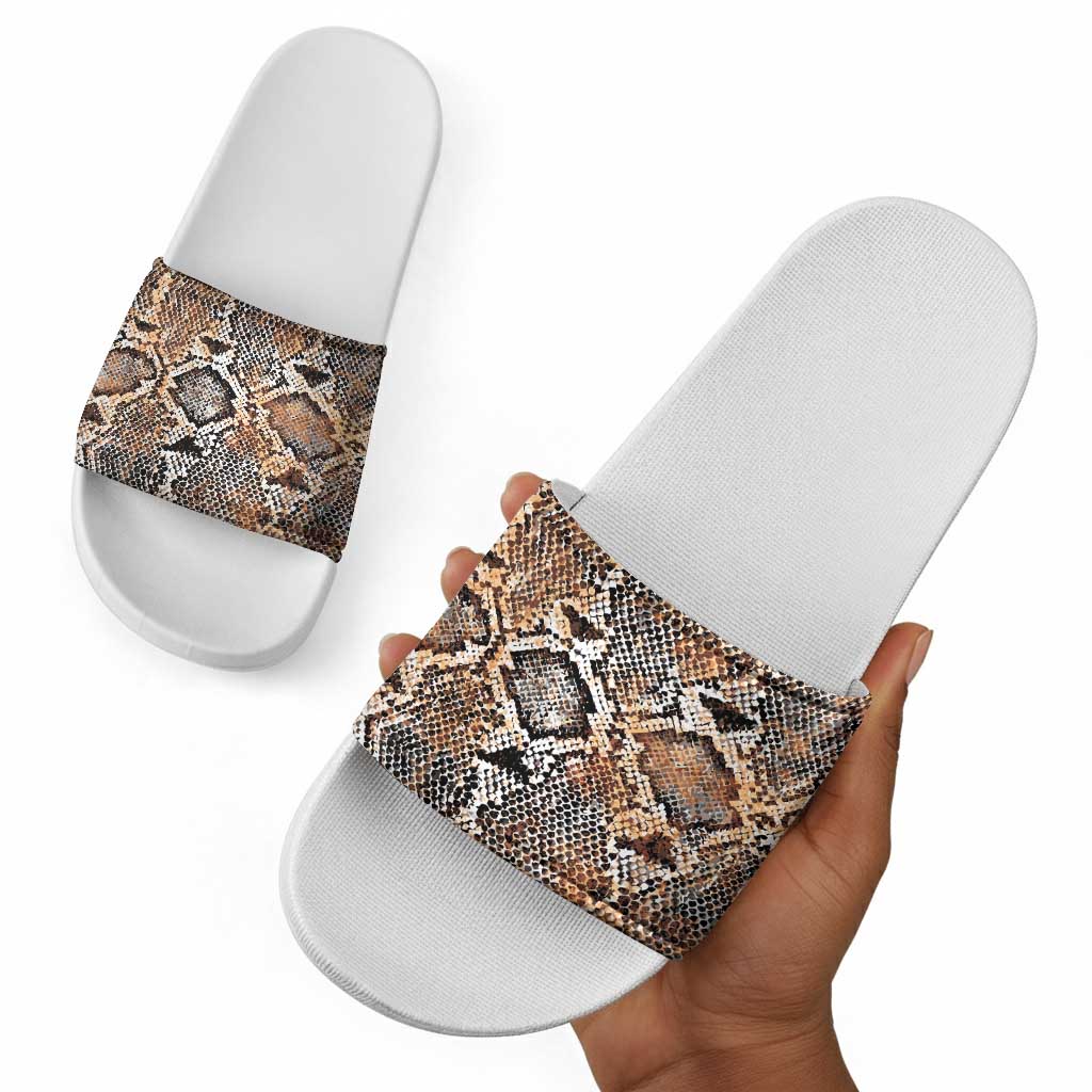African Wild Animal Skins Slide Sandals Vintage Snake Skin Pattern