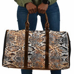 African Wild Animal Skins Travel Bag Vintage Snake Skin Pattern