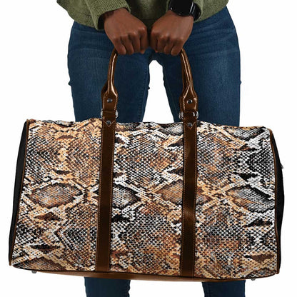 African Wild Animal Skins Travel Bag Vintage Snake Skin Pattern