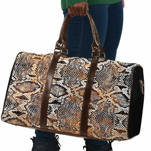 African Wild Animal Skins Travel Bag Vintage Snake Skin Pattern