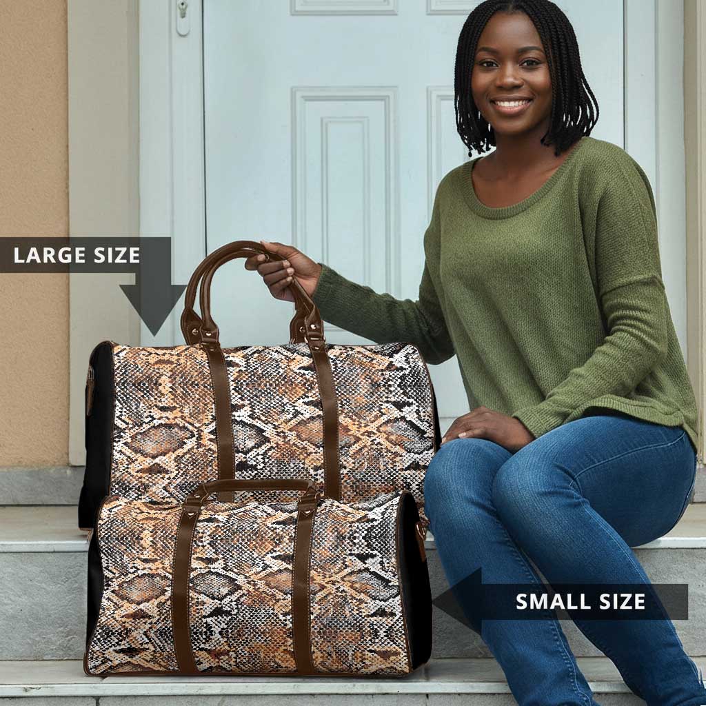 African Wild Animal Skins Travel Bag Vintage Snake Skin Pattern