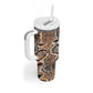African Wild Animal Skins Tumbler With Handle Vintage Snake Skin Pattern - African Pride