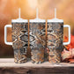 African Wild Animal Skins Tumbler With Handle Vintage Snake Skin Pattern - African Pride