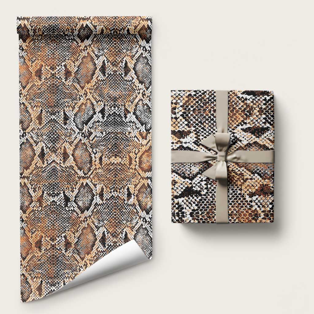 African Wild Animal Skins Wrapping Paper Vintage Snake Skin Pattern - African Pride