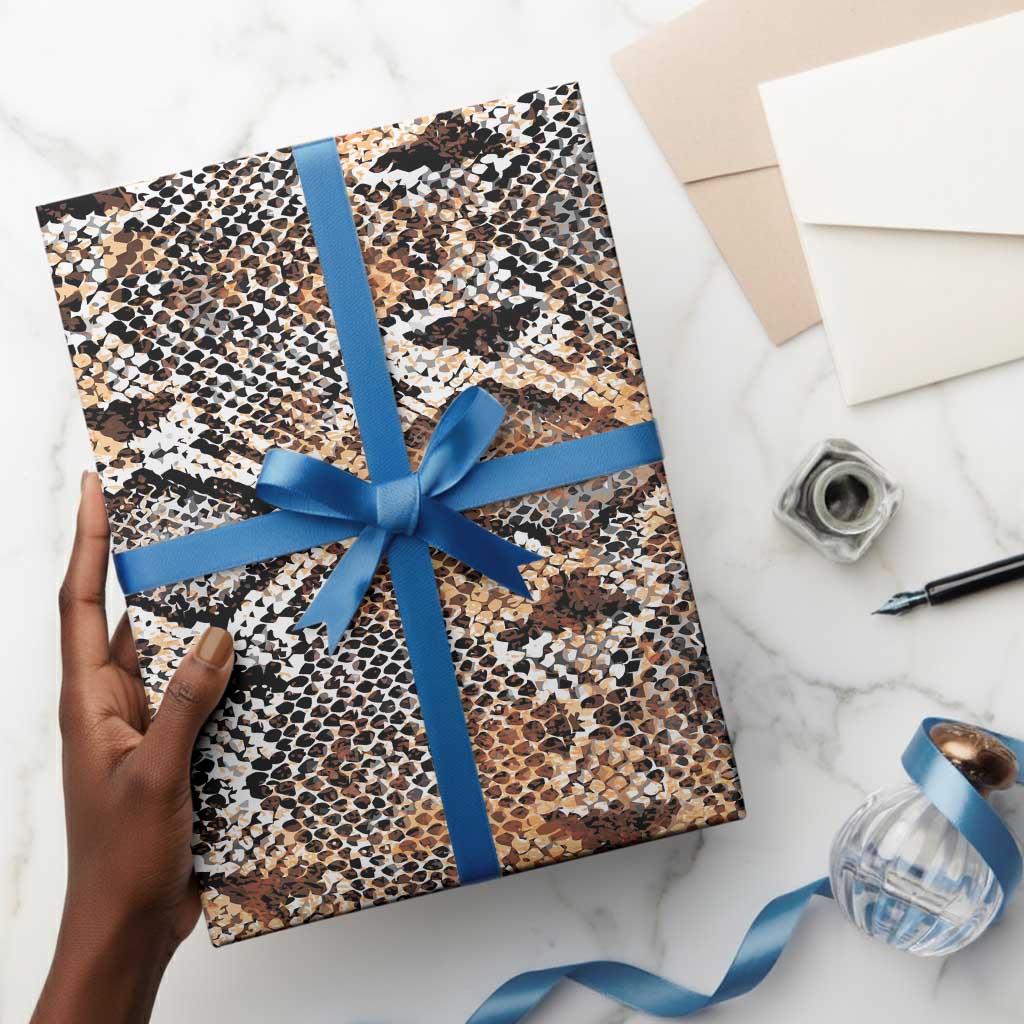 African Wild Animal Skins Wrapping Paper Vintage Snake Skin Pattern - African Pride