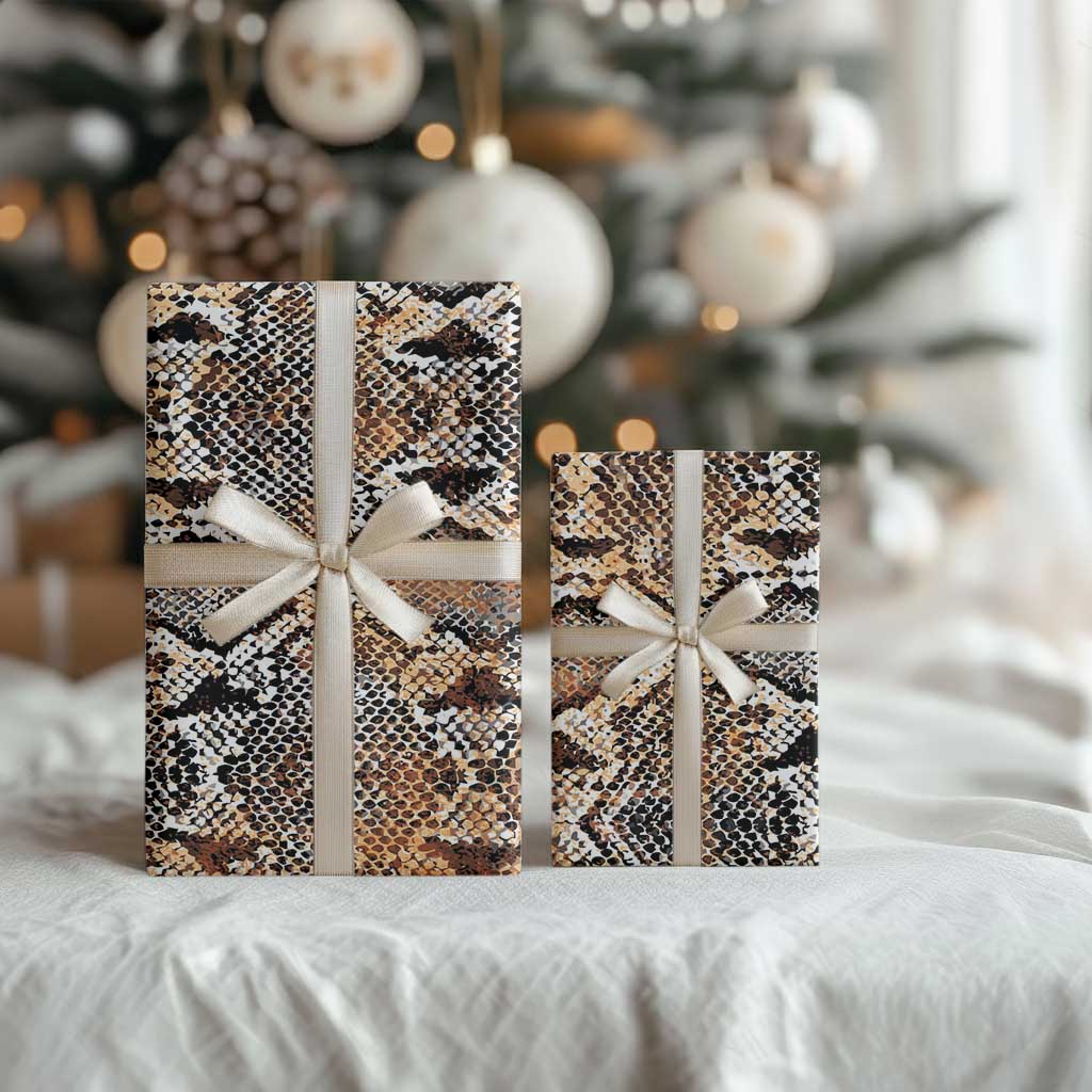 African Wild Animal Skins Wrapping Paper Vintage Snake Skin Pattern - African Pride