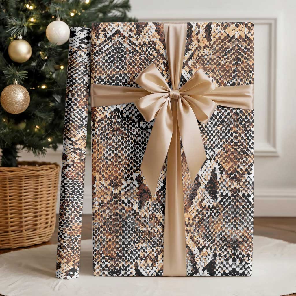 African Wild Animal Skins Wrapping Paper Vintage Snake Skin Pattern - African Pride