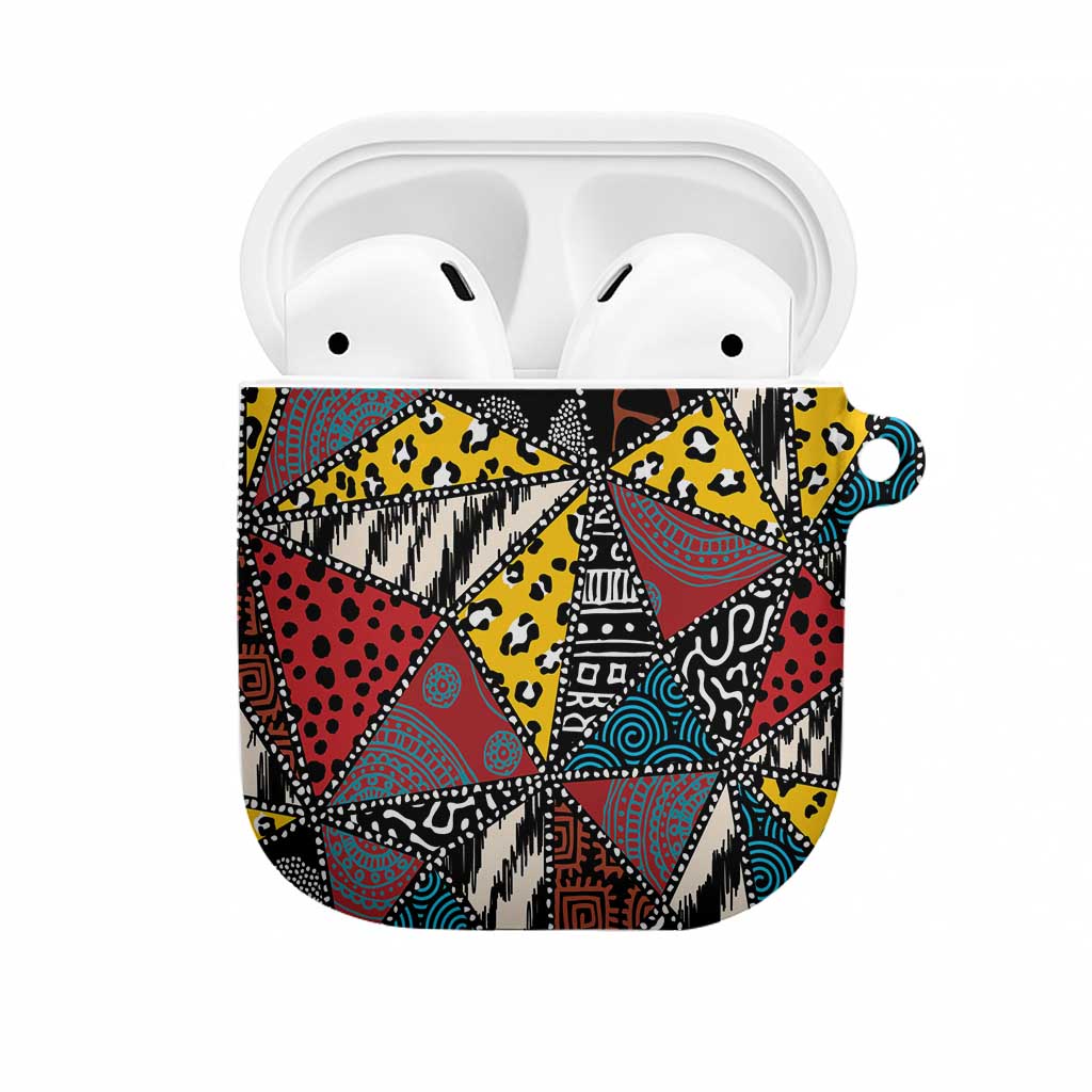 African Wild Animal Skins AirPods Case Triangles Pattern Afro Pattern Style