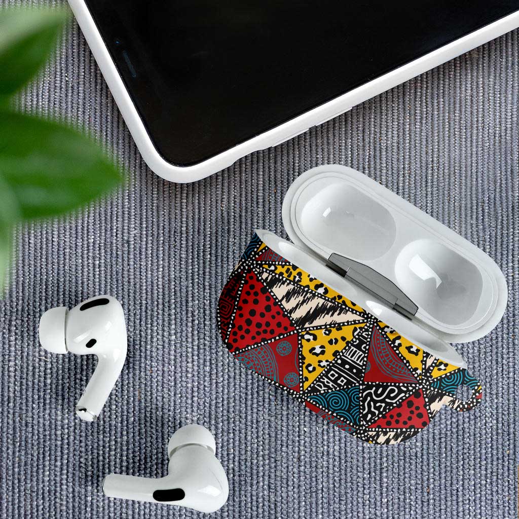 African Wild Animal Skins AirPods Case Triangles Pattern Afro Pattern Style