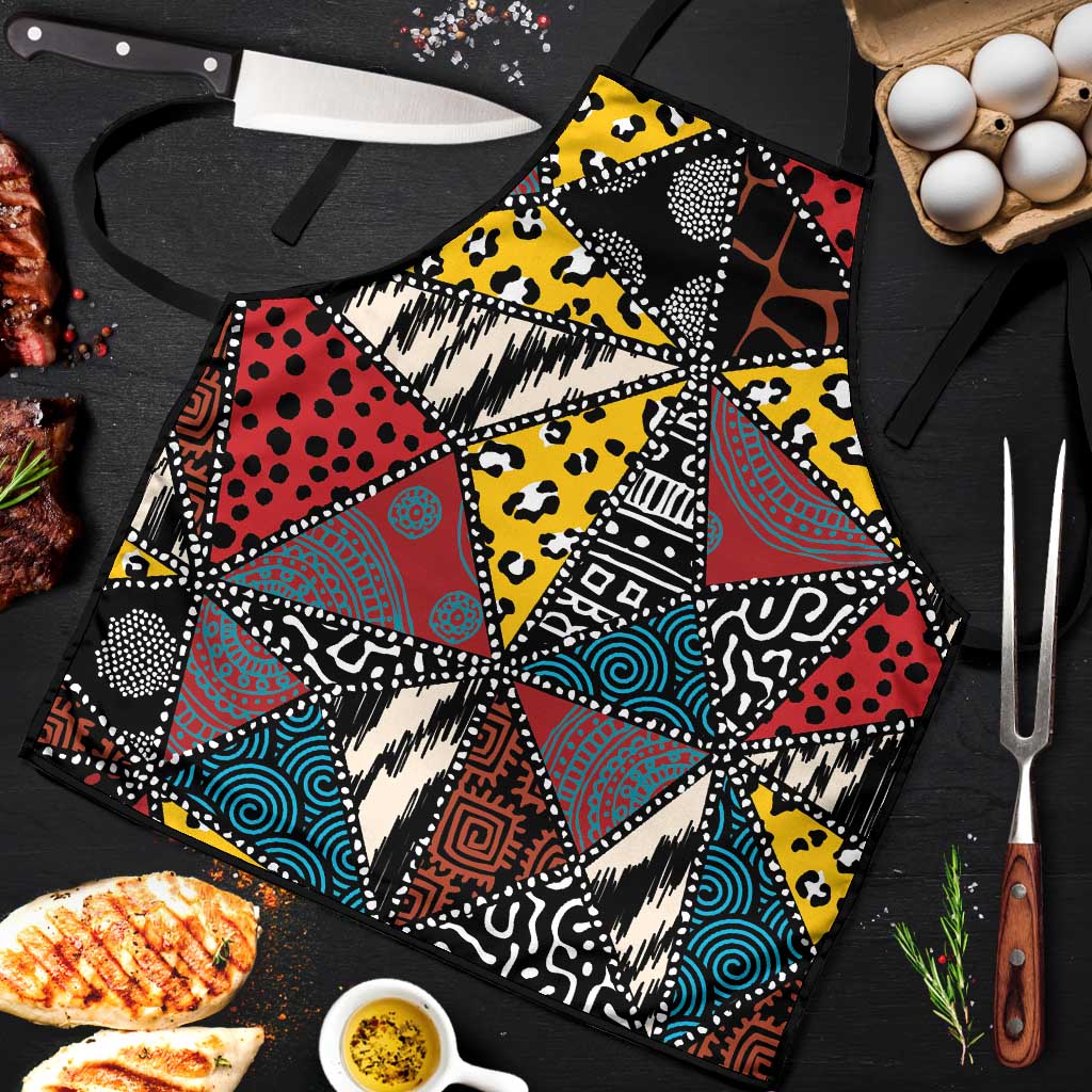 African Wild Animal Skins Apron Triangles Pattern Afro Pattern Style