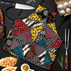 African Wild Animal Skins Apron Triangles Pattern Afro Pattern Style