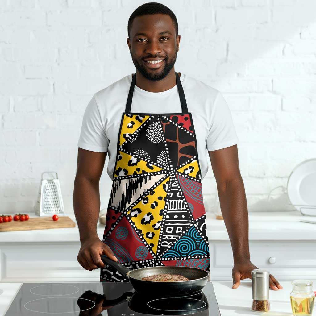 African Wild Animal Skins Apron Triangles Pattern Afro Pattern Style