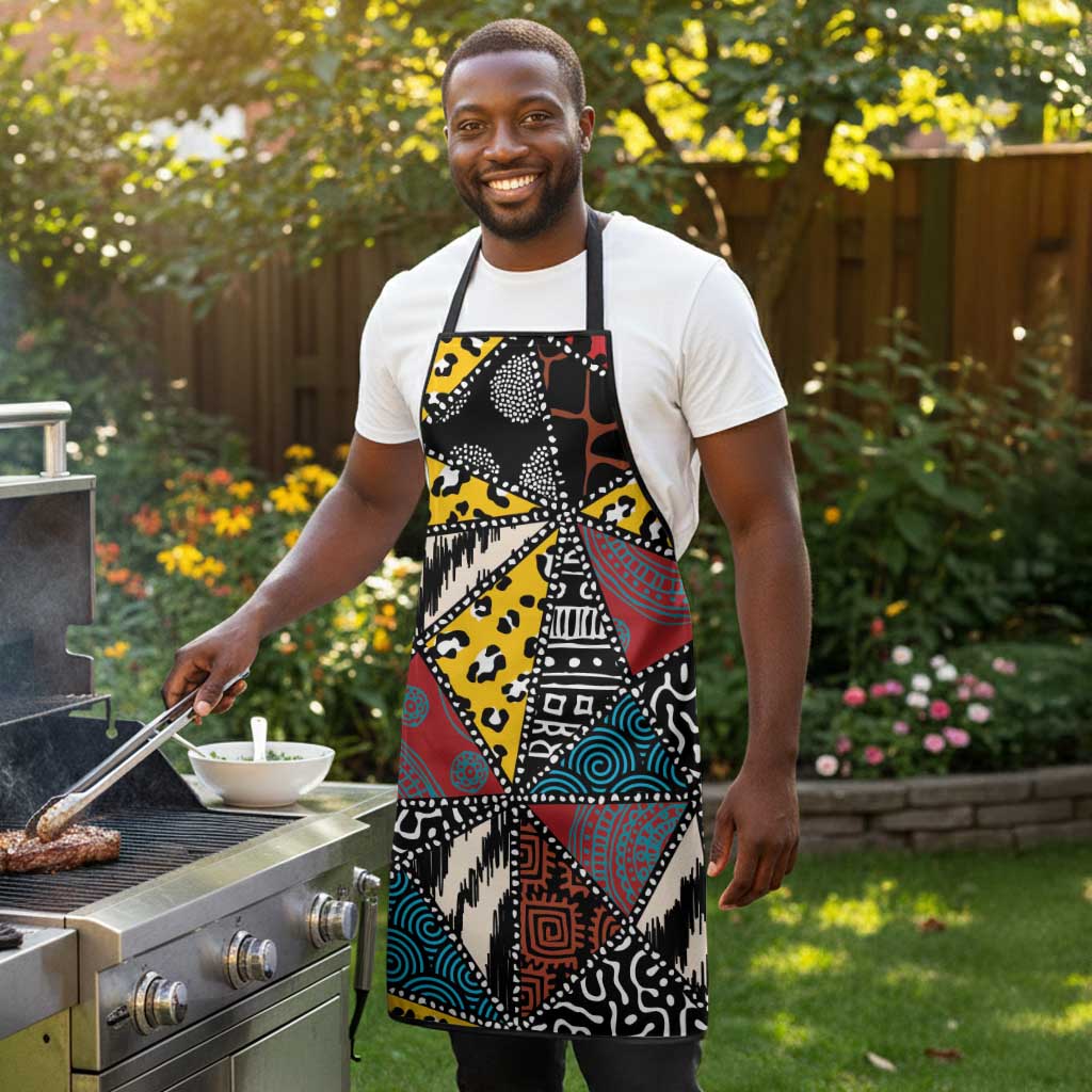 African Wild Animal Skins Apron Triangles Pattern Afro Pattern Style