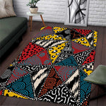African Wild Animal Skins Area Rug Triangles Pattern Afro Pattern Style - African Pride