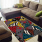 African Wild Animal Skins Area Rug Triangles Pattern Afro Pattern Style - African Pride