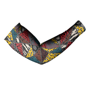 African Wild Animal Skins Arm Sleeves Triangles Pattern Afro Pattern Style