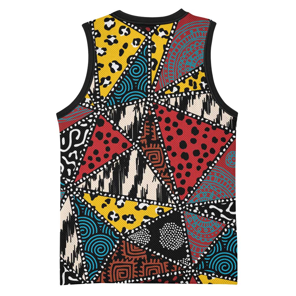 African Wild Animal Skins Basketball Jersey Triangles Pattern Afro Pattern Style LT9