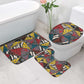 African Wild Animal Skins Bathroom Set Triangles Pattern Afro Pattern Style