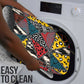 African Wild Animal Skins Bathroom Set Triangles Pattern Afro Pattern Style