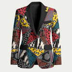 African Wild Animal Skins Blazer Triangles Pattern Afro Pattern Style