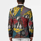 African Wild Animal Skins Blazer Triangles Pattern Afro Pattern Style