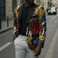 African Wild Animal Skins Blazer Triangles Pattern Afro Pattern Style
