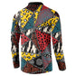 African Wild Animal Skins Button Sweatshirt Triangles Pattern Afro Pattern Style