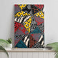African Wild Animal Skins Canvas Wall Art Triangles Pattern Afro Pattern Style - African Pride