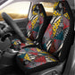 African Wild Animal Skins Car Seat Cover Triangles Pattern Afro Pattern Style - African Pride
